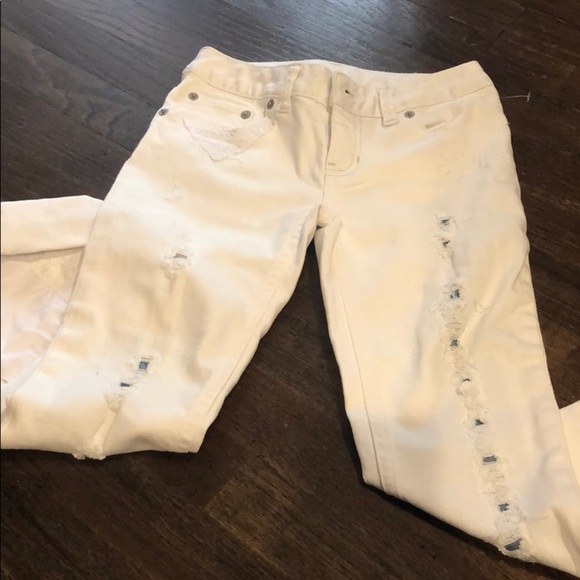 Ralph Lauren white jeans size 7 patchwork - Picture 2 of 7